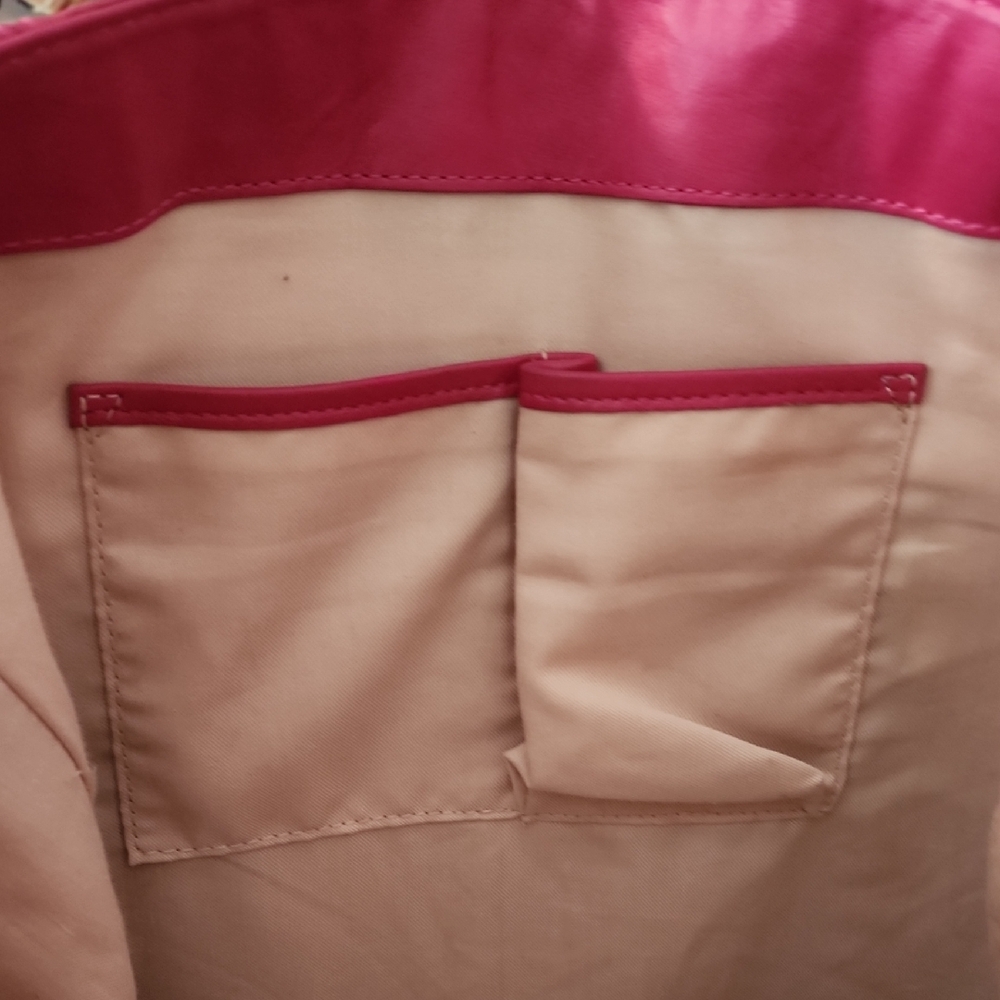 Juicy Couture Pink/Red Leather Tote Bag - Picture 6 of 9